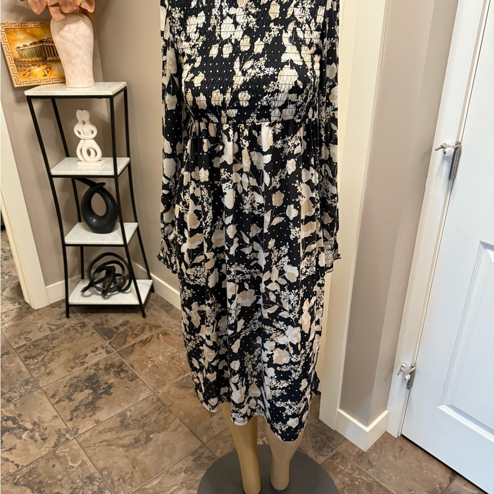 H&M Black and White Asymmetrical Sundress Sleeveless